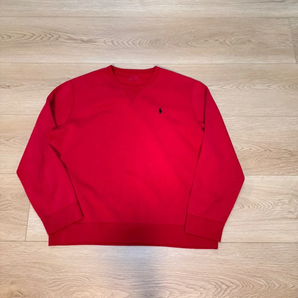 Polo Ralph‎ Lauren Performance Red Crewneck Sweatshirt Mens XL Embroidered Pony